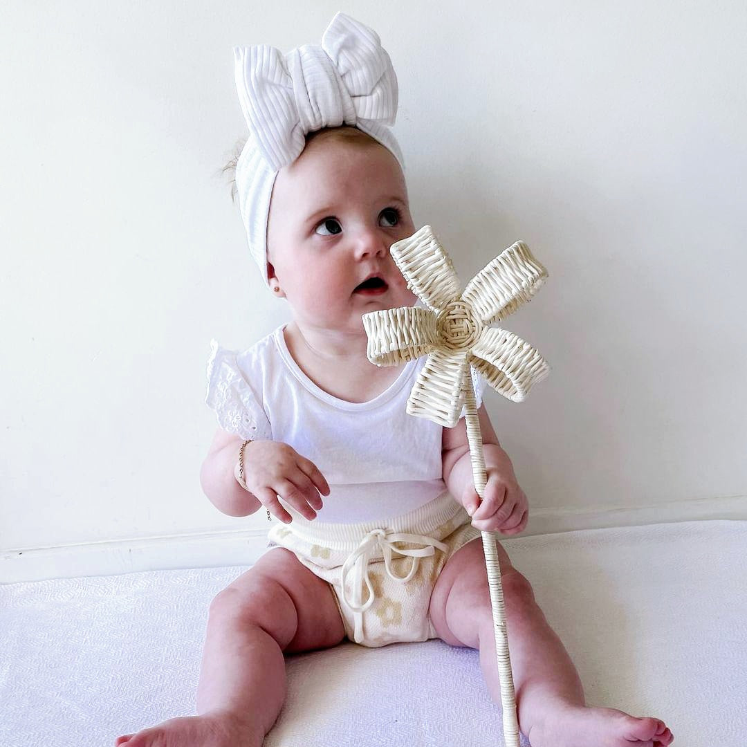 Kids Natural Rattan Flower Fairy Wand | Serenity Kids ™️ - Serenity Kids