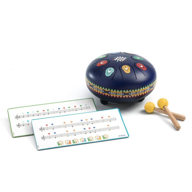 Djeco Animambo Steel Tongue Drum 16cm Dark Blue