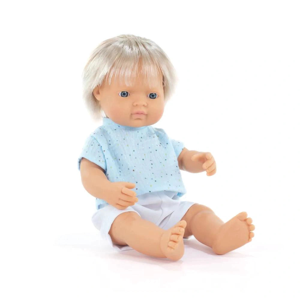 Miniland My Friends & Me Baby Doll Blond Boy - 38cm