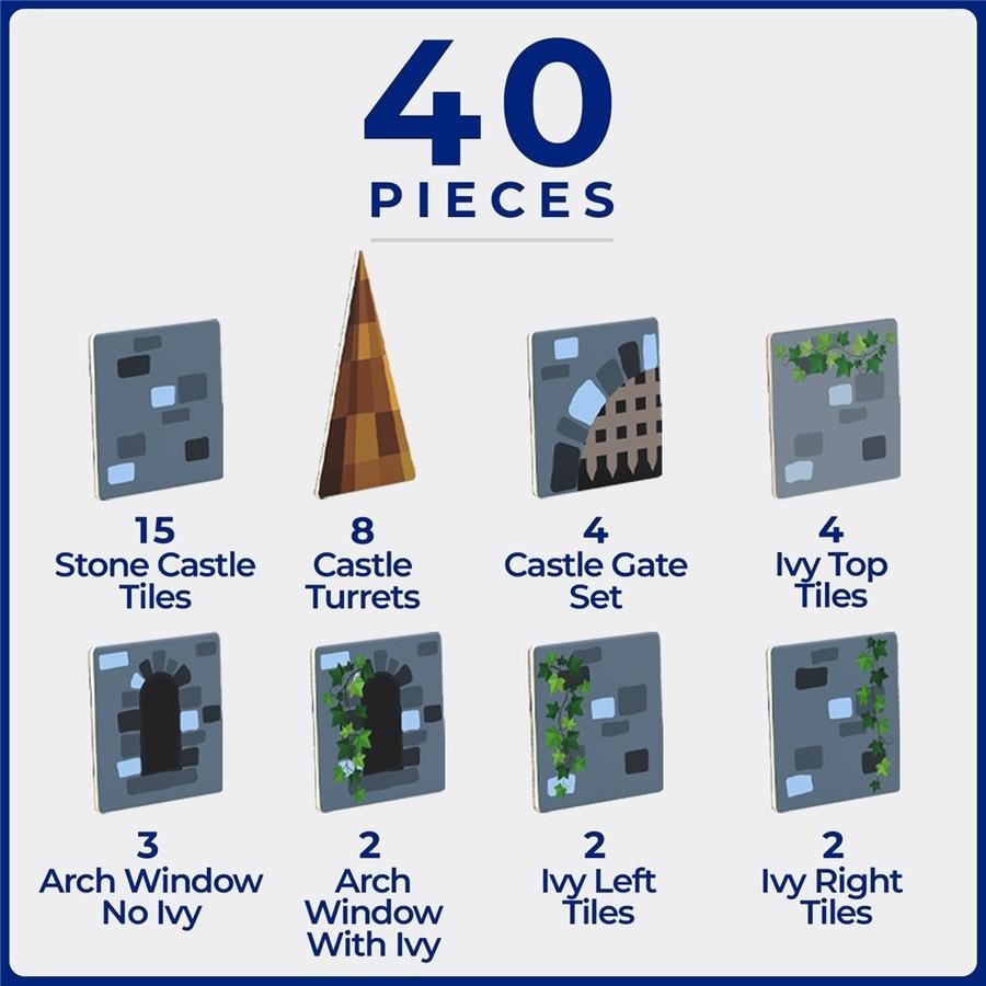 TileTek - 40 Piece Tile Topper - Castle Pack
