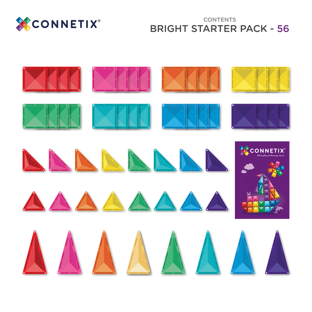 Connetix New Bright Starter Pack 56 pc