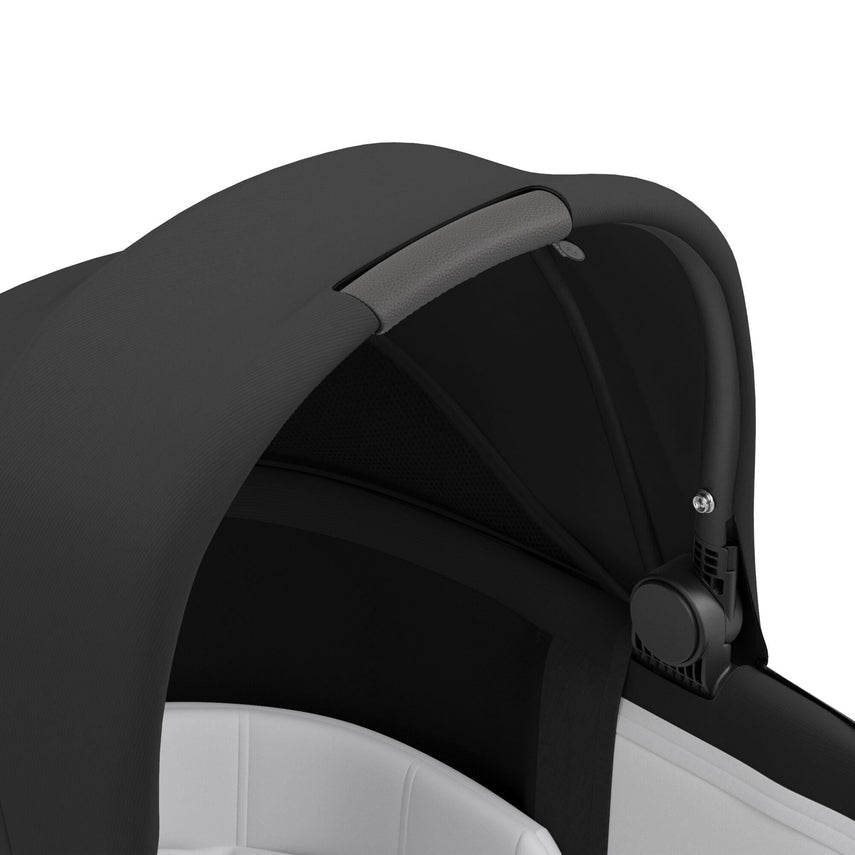 Cybex Priam Pram with Rose Gold Chassis & Sepia Black Seat V26 + Cybex Priam Lux Carrycot Sepia Black