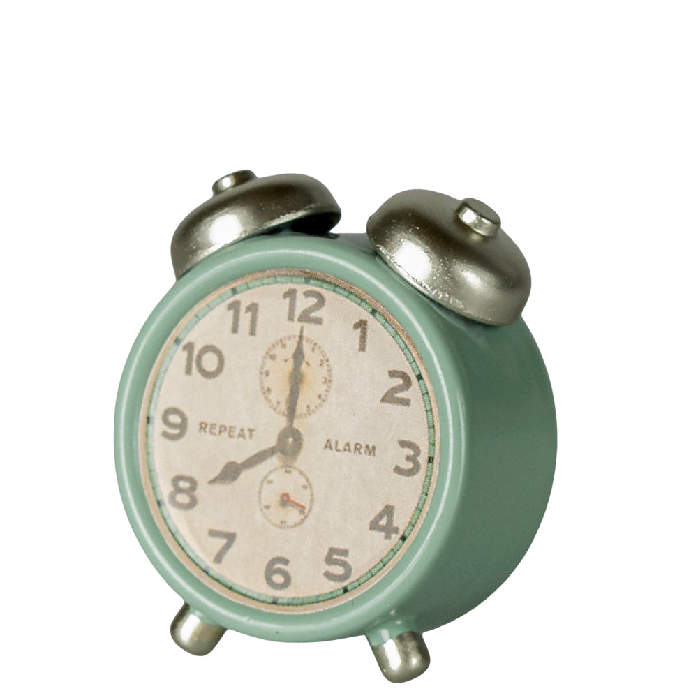 Maileg Alarm Clock Mouse Size - Mint