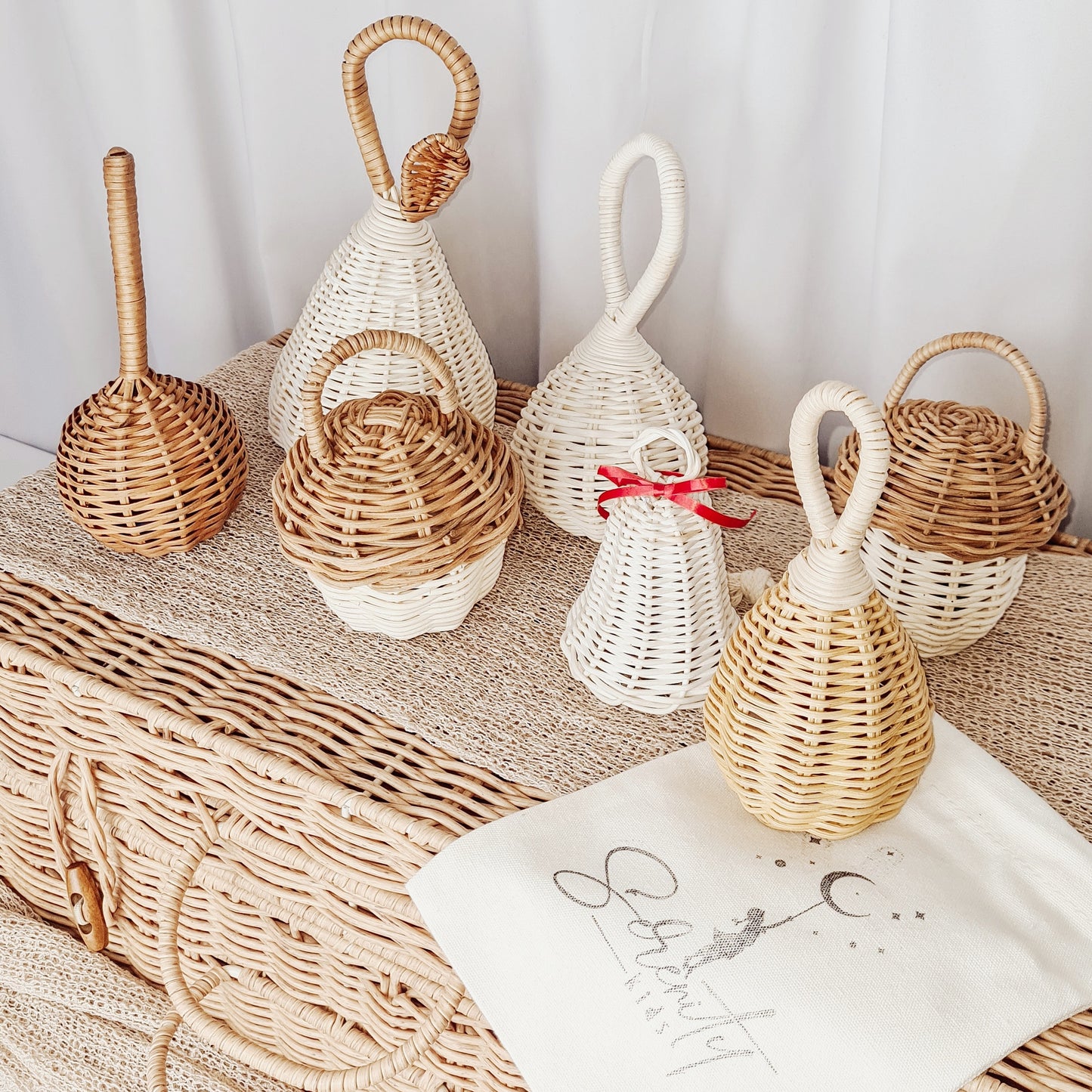 Round Rattan Acorn Rattle | Serenity Kids ™️ - Serenity Kids