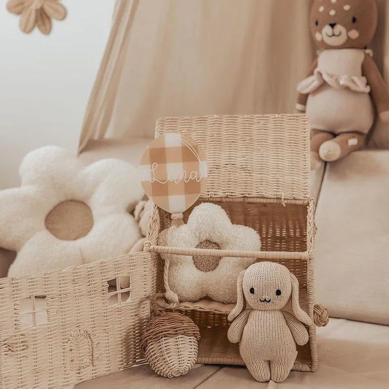 Round Rattan Acorn Rattle | Serenity Kids ™️ - Serenity Kids