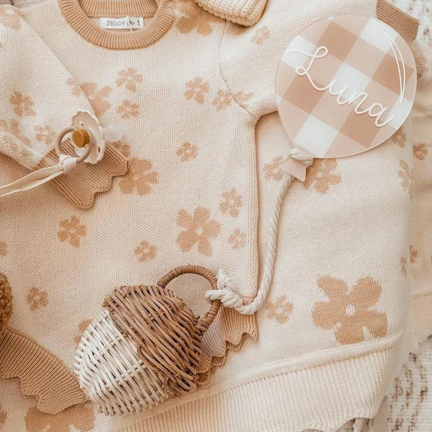 Round Rattan Acorn Rattle | Serenity Kids ™️ - Serenity Kids