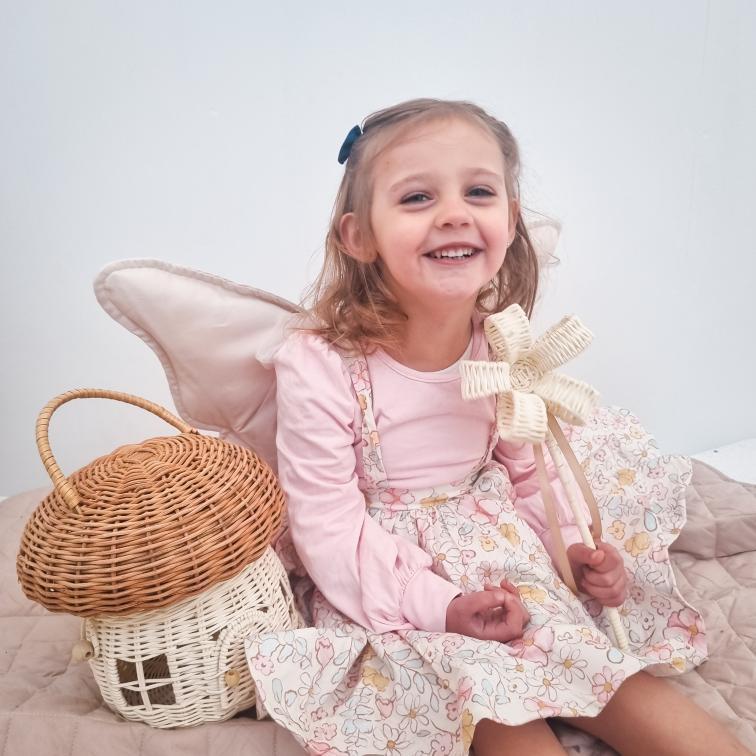 Kids Natural Rattan Flower Fairy Wand | Serenity Kids ™️ - Serenity Kids