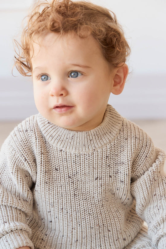Jamie Kay - Leon Jumper - Oatmeal Balm Wolf Fleck
