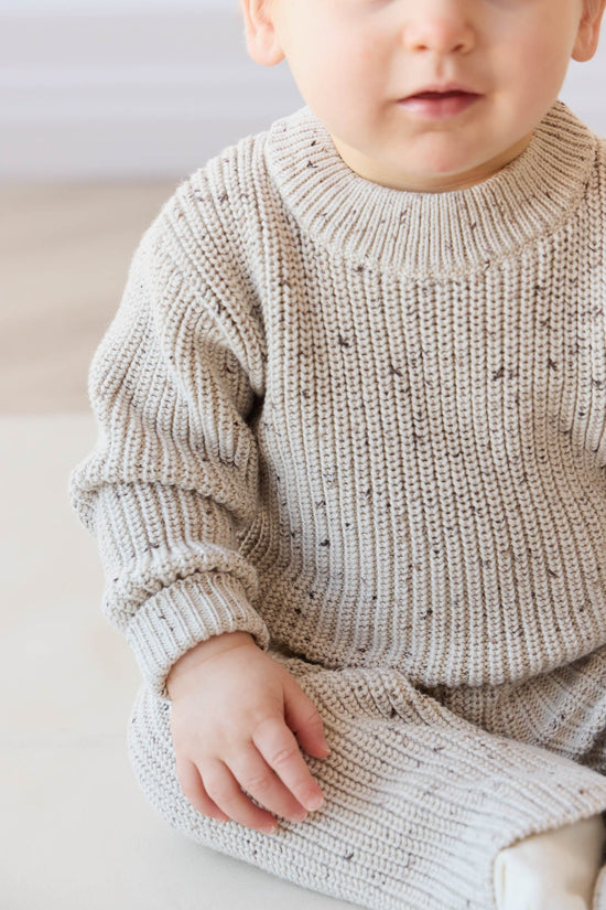 Jamie Kay - Leon Jumper - Oatmeal Balm Wolf Fleck