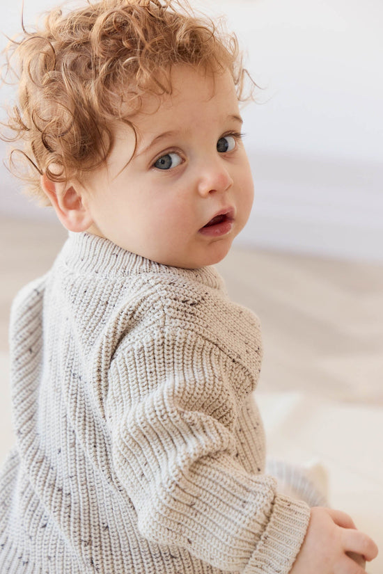 Jamie Kay - Leon Jumper - Oatmeal Balm Wolf Fleck
