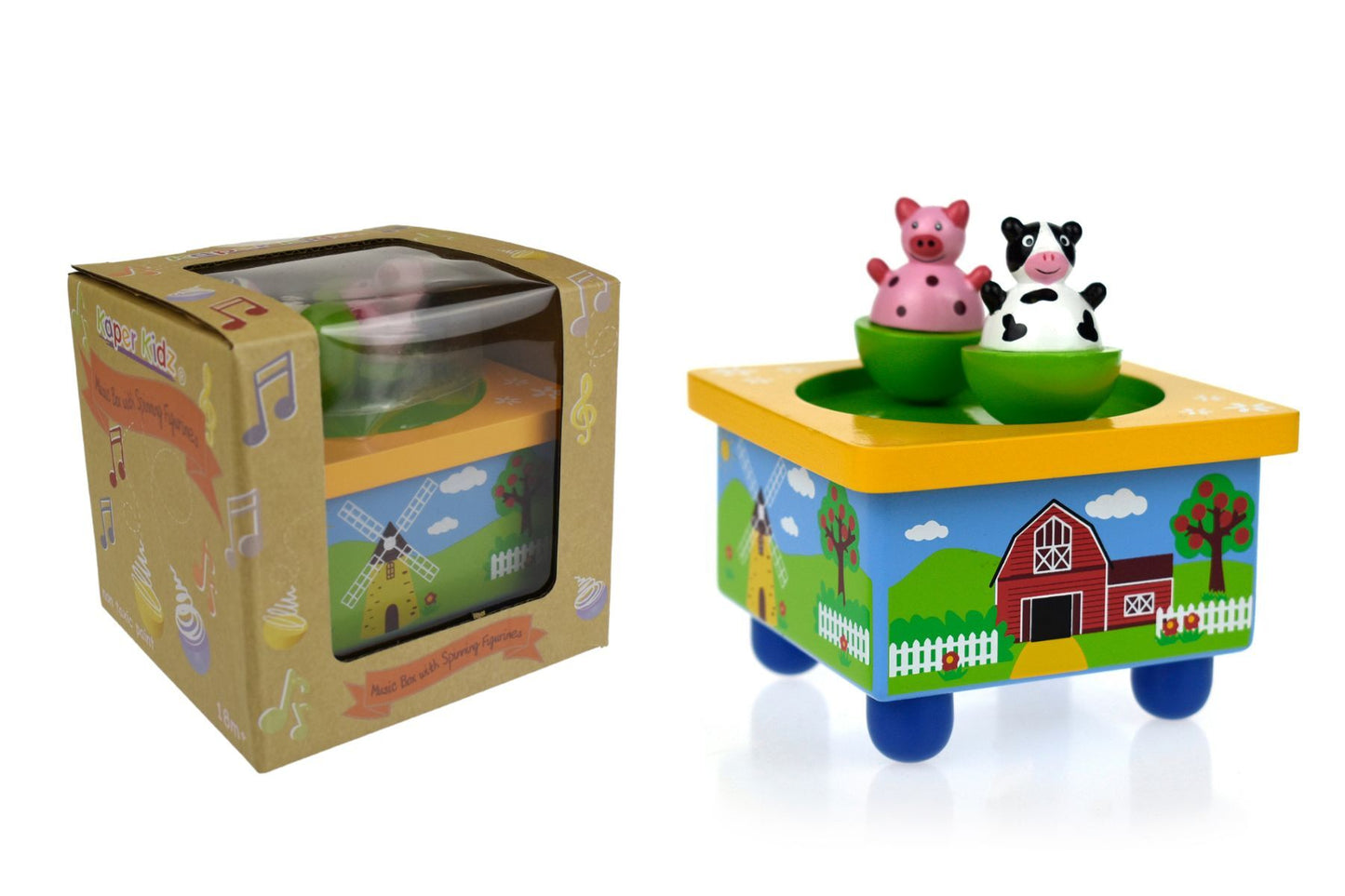 Farm Wooden Music Box