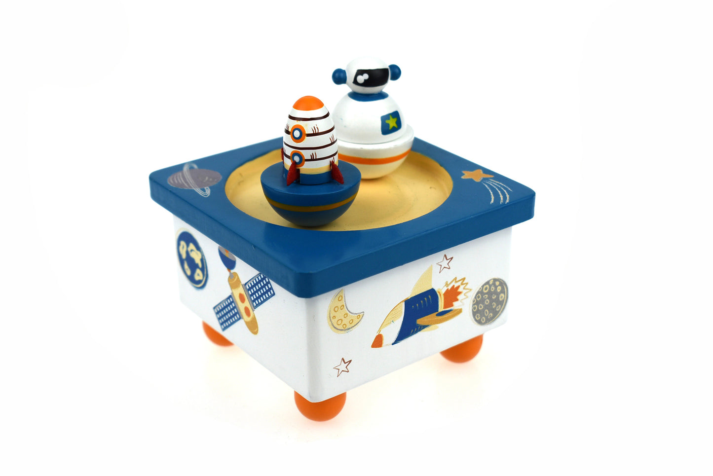Rocket Wooden Music Box