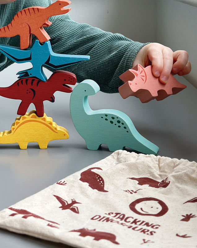 Mentari - Happy Stacking Dinosaurs Set & Bag