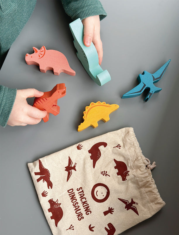 Mentari - Happy Stacking Dinosaurs Set & Bag