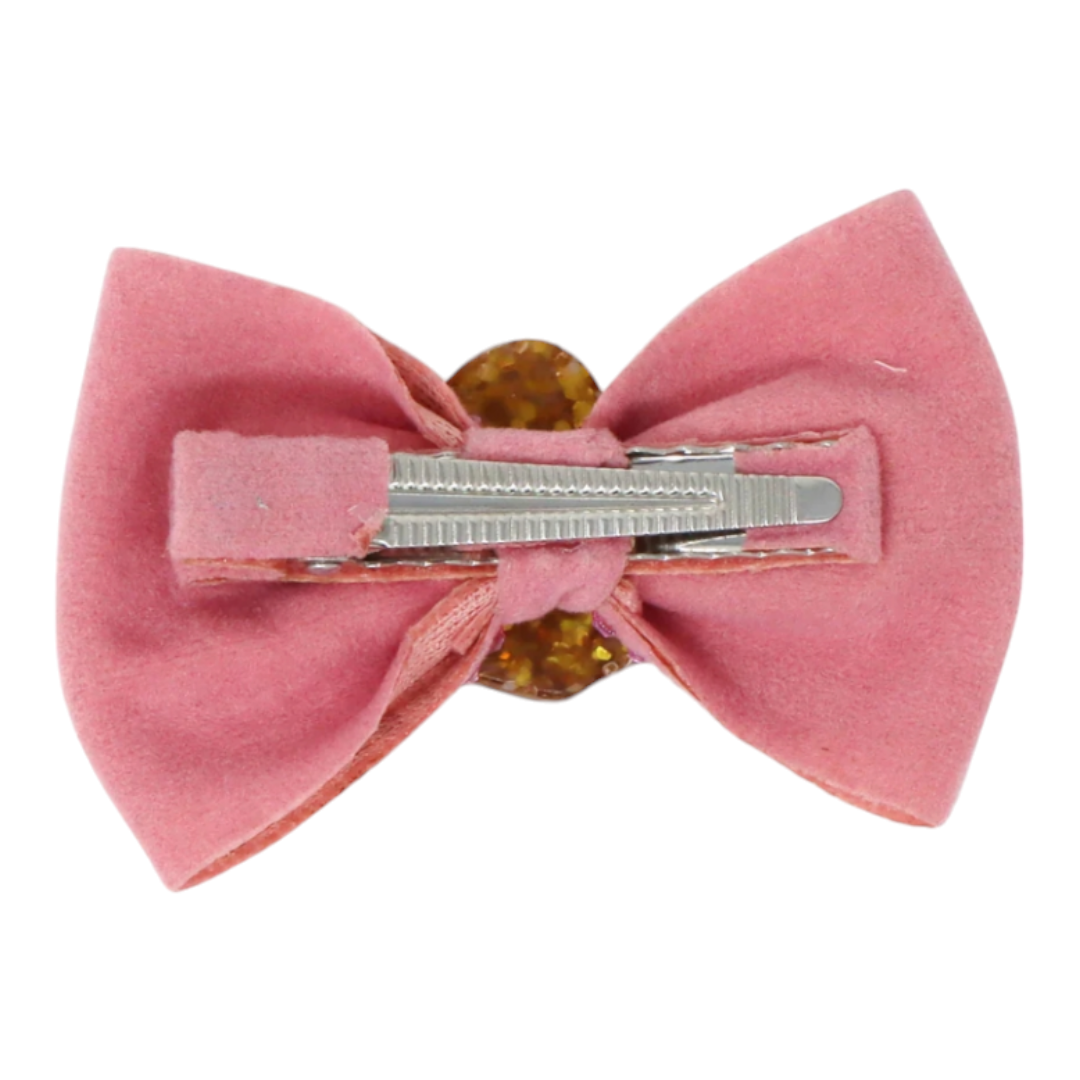Disney Princess Ariel Pink Sparkling Rhinestone Hair Bow
