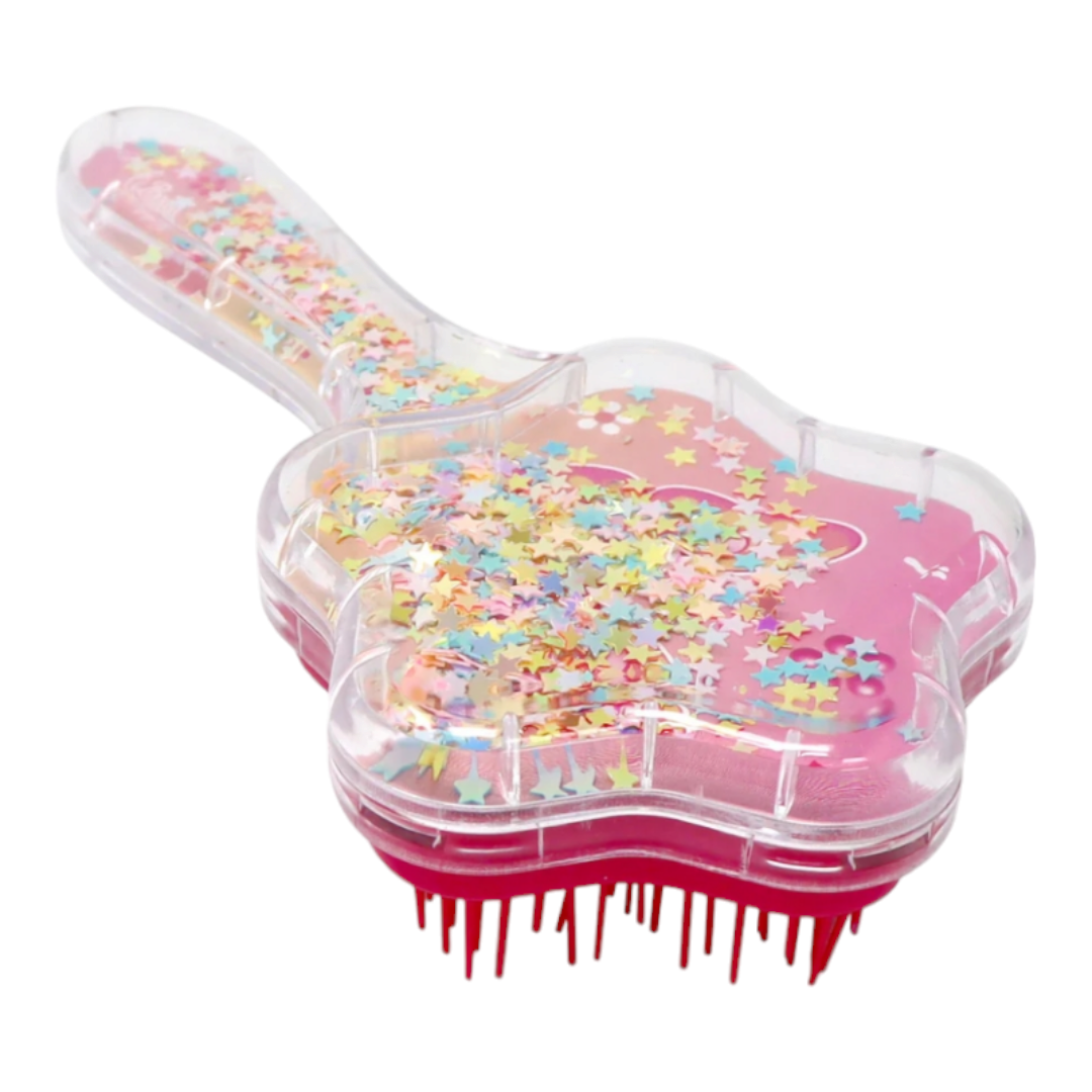 Unicorn & Butterfly Holographic Glitter Hairbrush