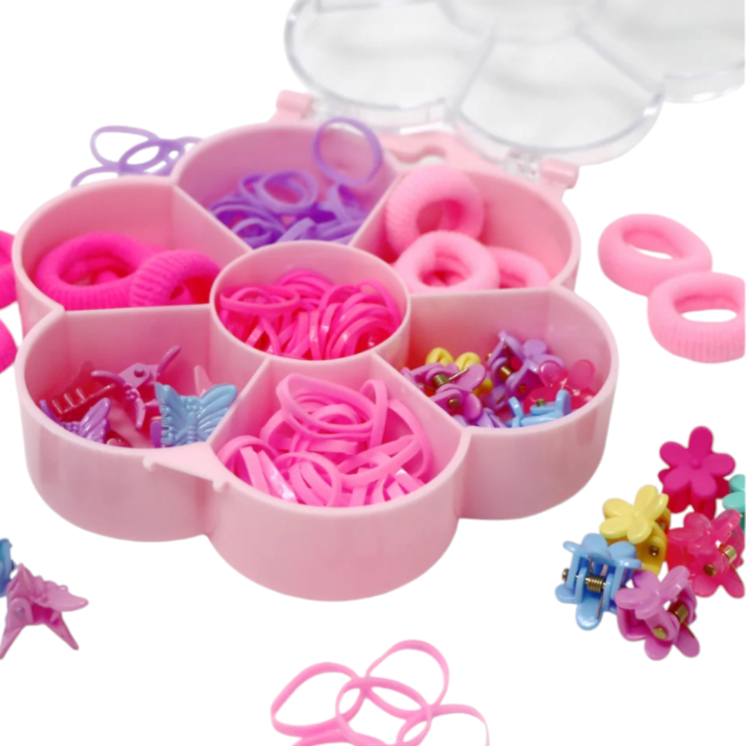 Pink Poppy Flower Hair Accessory Set