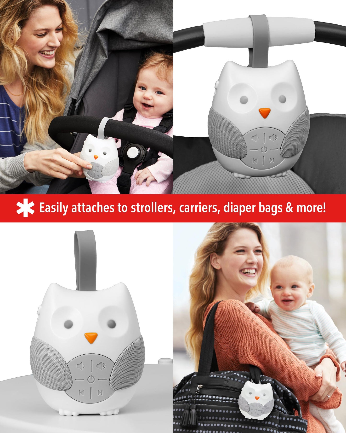Stroll & Go Portable Baby Soothing Sounds - Owl
