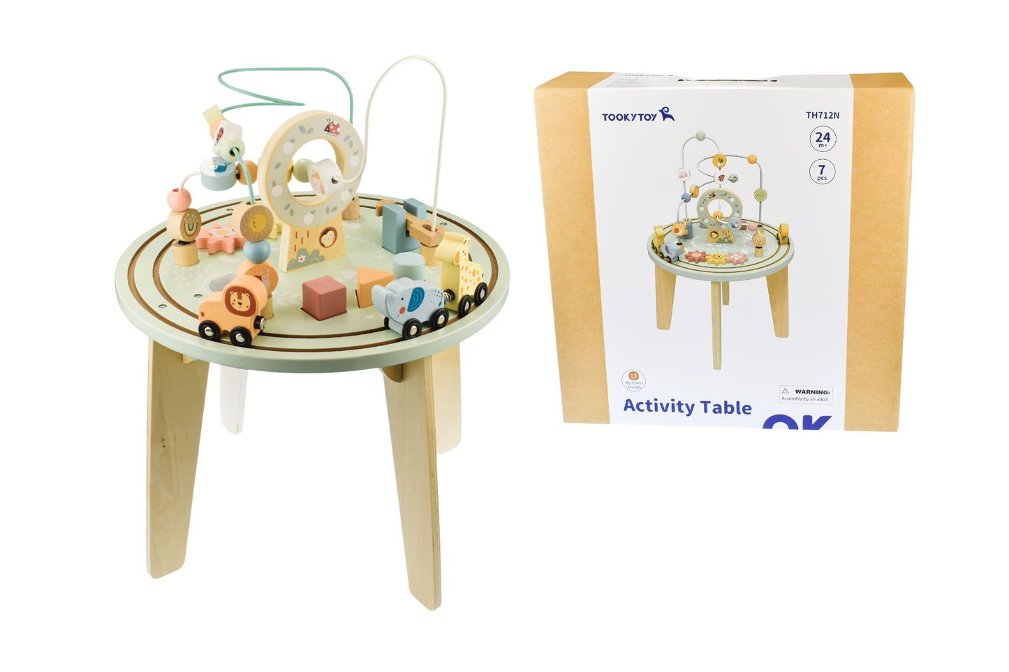 MY FOREST FRIENDS WOODEN ROUND ACTIVITY TABLE TOY