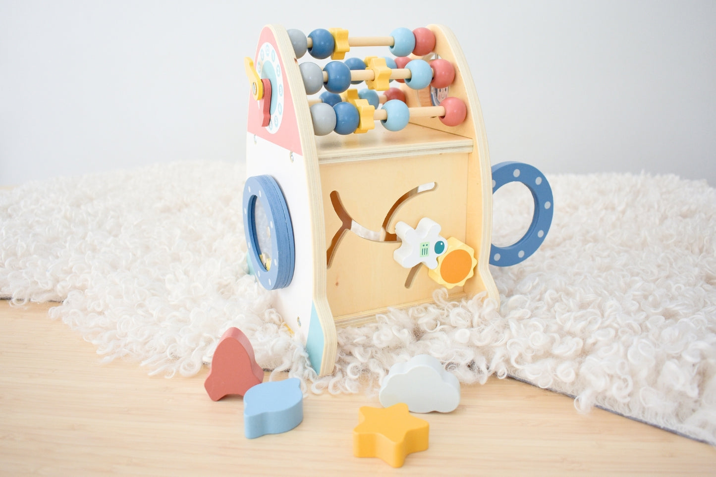 Wooden Activity Space Rocket Toy