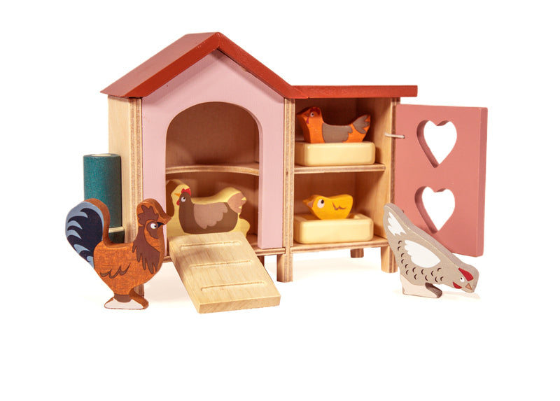 Tender Leaf Toys - Wooden Chicken Coop Playset