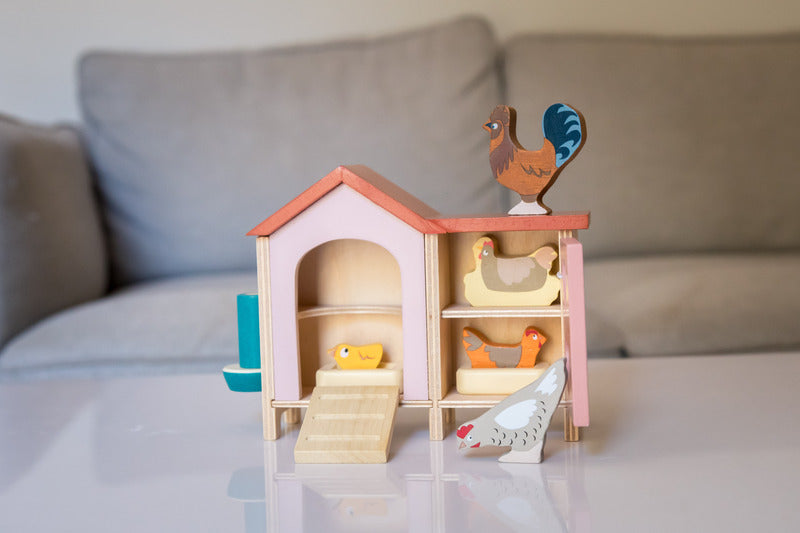 Tender Leaf Toys - Wooden Chicken Coop Playset