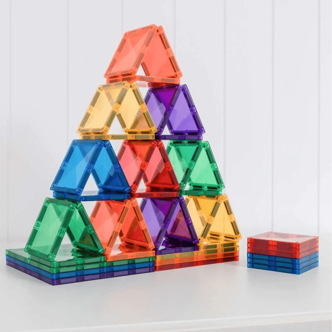 Connetix Magnetic Tiles Rainbow Square Pack 42 Pieces | Serenity Kids