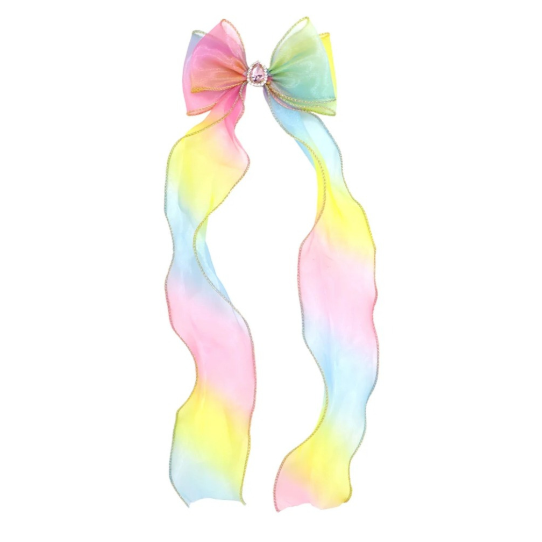 Rainbow Butterfly Bow Hair Clip