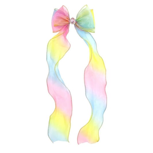 Rainbow Butterfly Bow Hair Clip