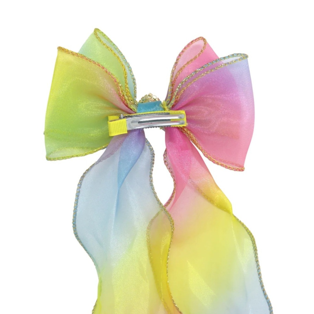 Rainbow Butterfly Bow Hair Clip