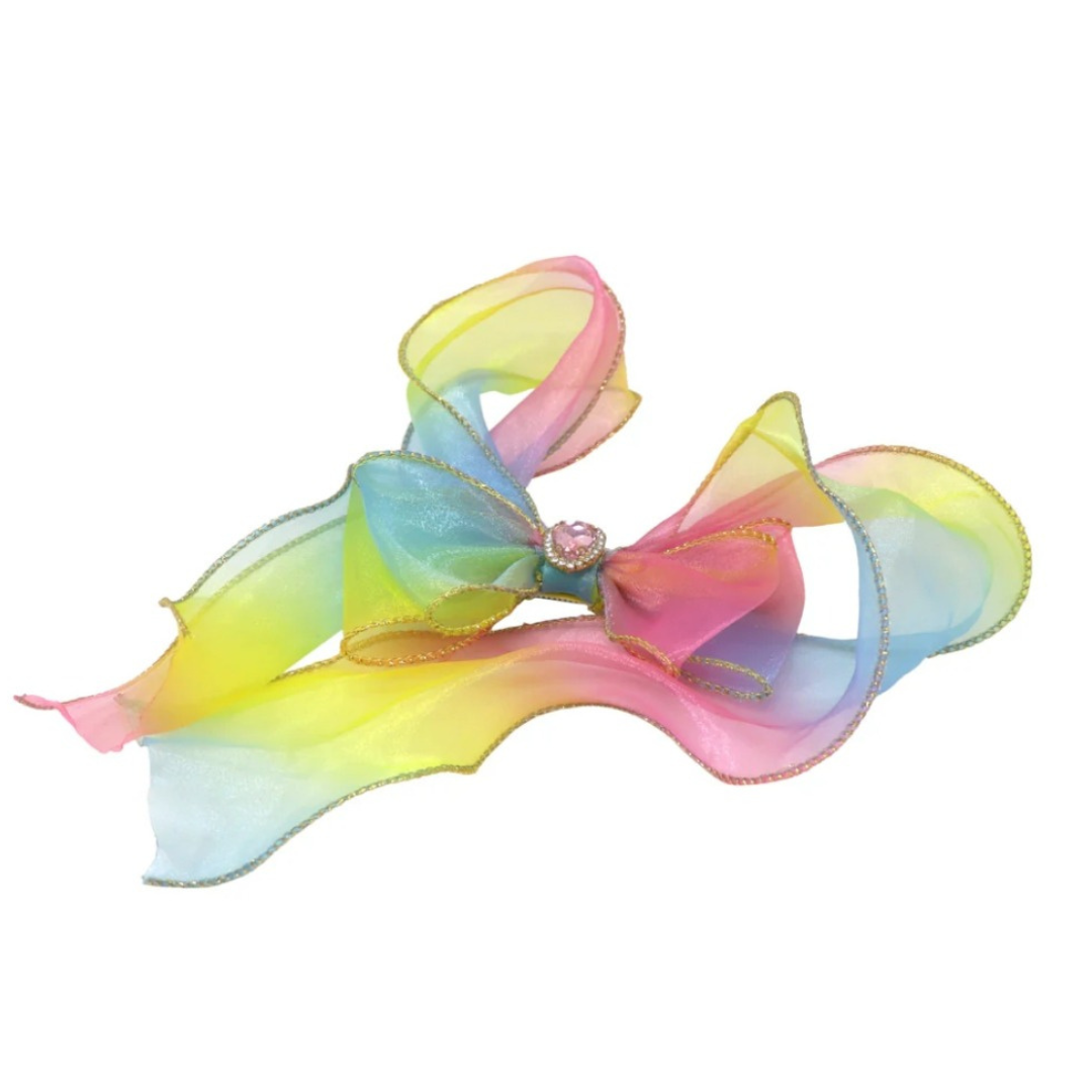 Rainbow Butterfly Bow Hair Clip