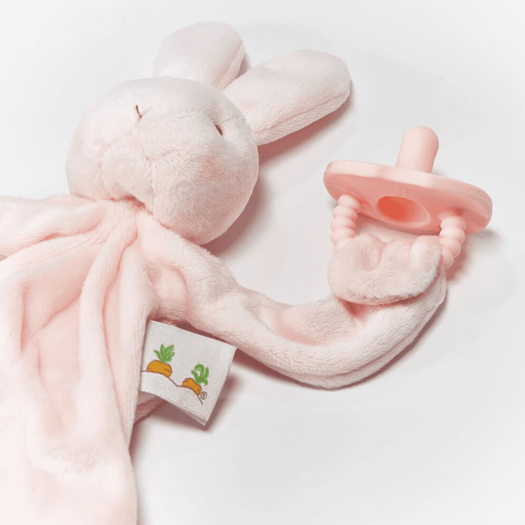 Blossom Bunny Silly Buddy Pacifier Holder - Pink