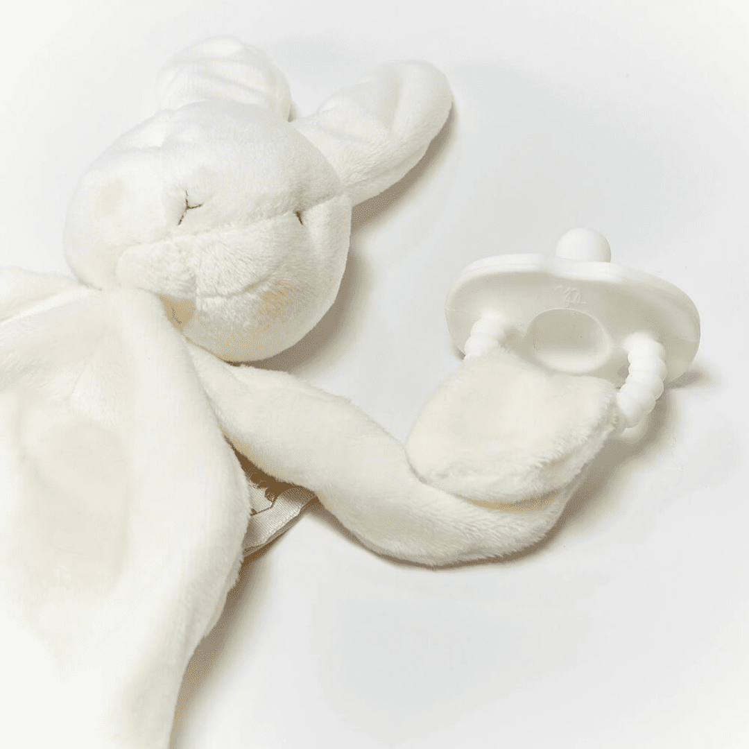 Bun Bun Silly Buddy Pacifier Holder - White