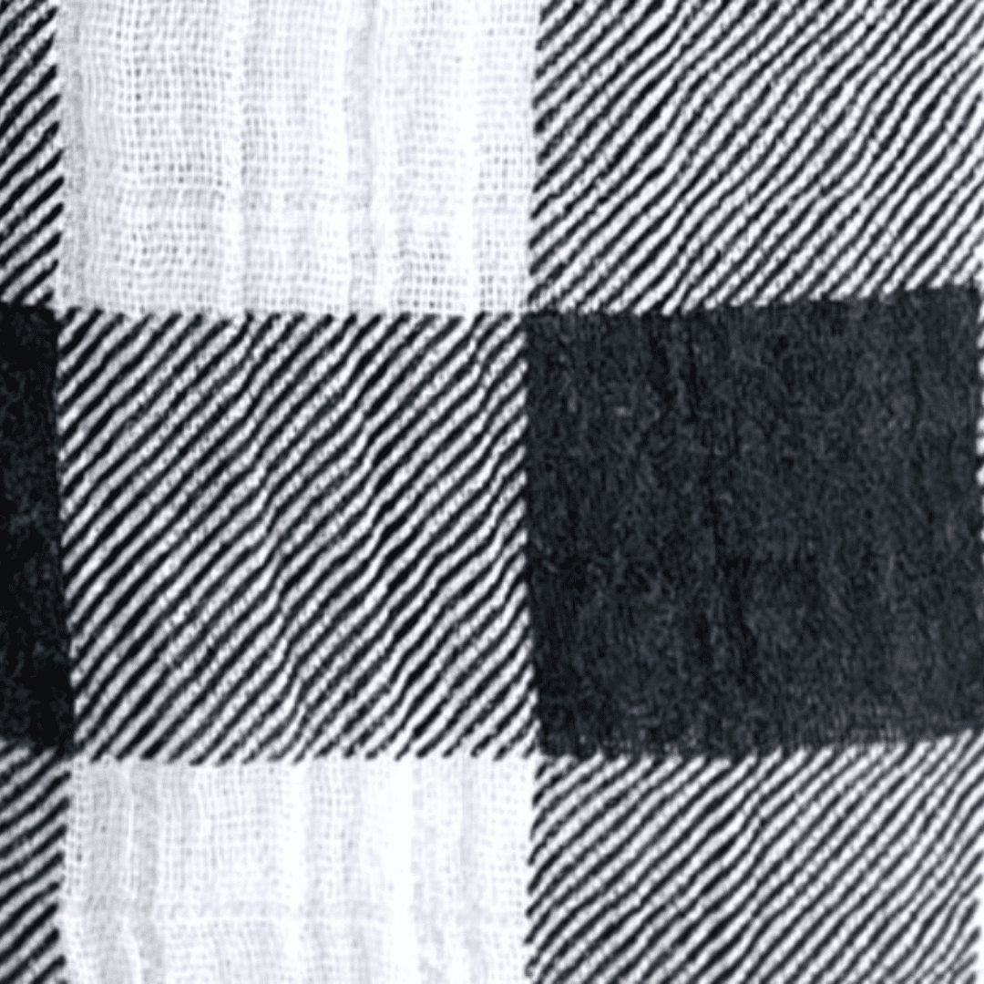 Alimrose - Muslin Cotton Swadle - Black Check