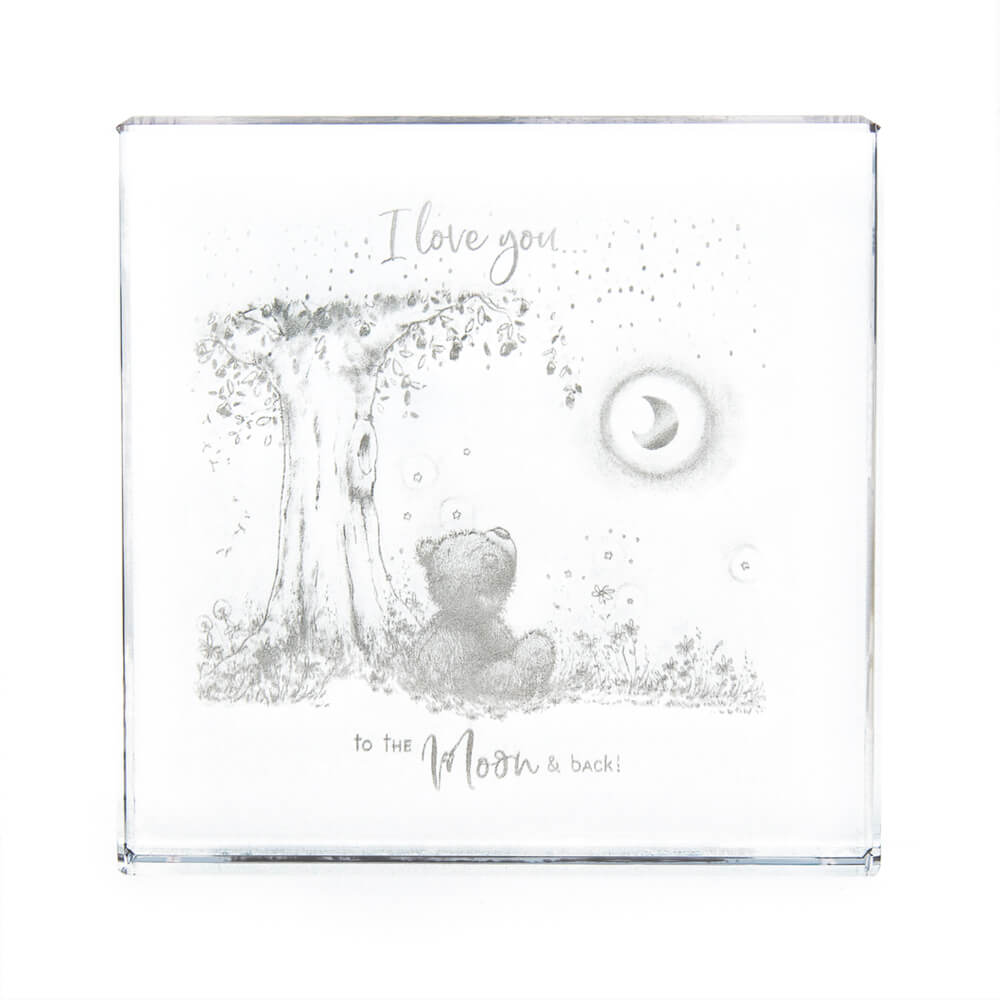 SIGNATURE: MOON & BACK CANDLE & GLASS PLAQUE SET