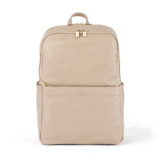 OiOi Multitasker Nappy Backpack - Oat Vegan Leather