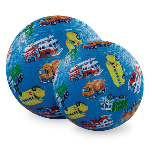 7 Inch Playground Ball - City Vehicles (Blue)