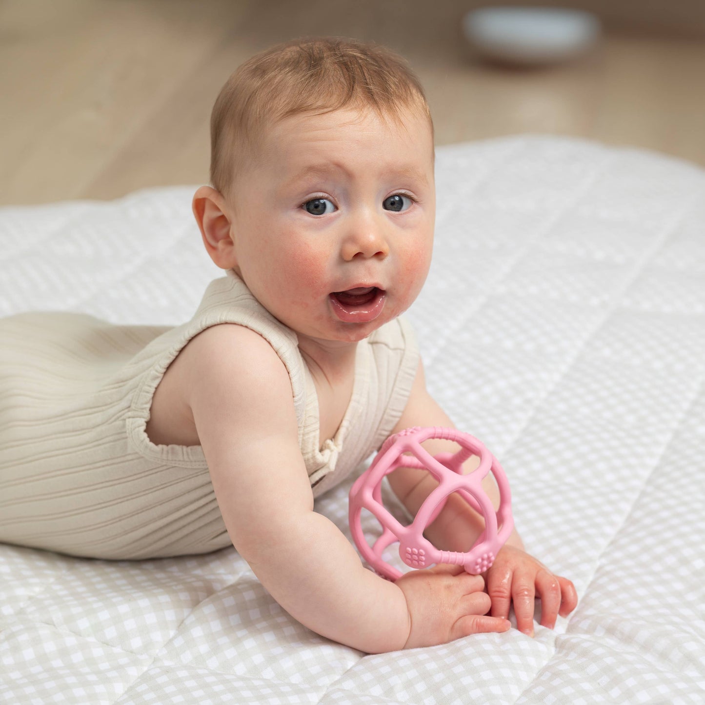 Playground Silicone Teething Ball - Light Pink