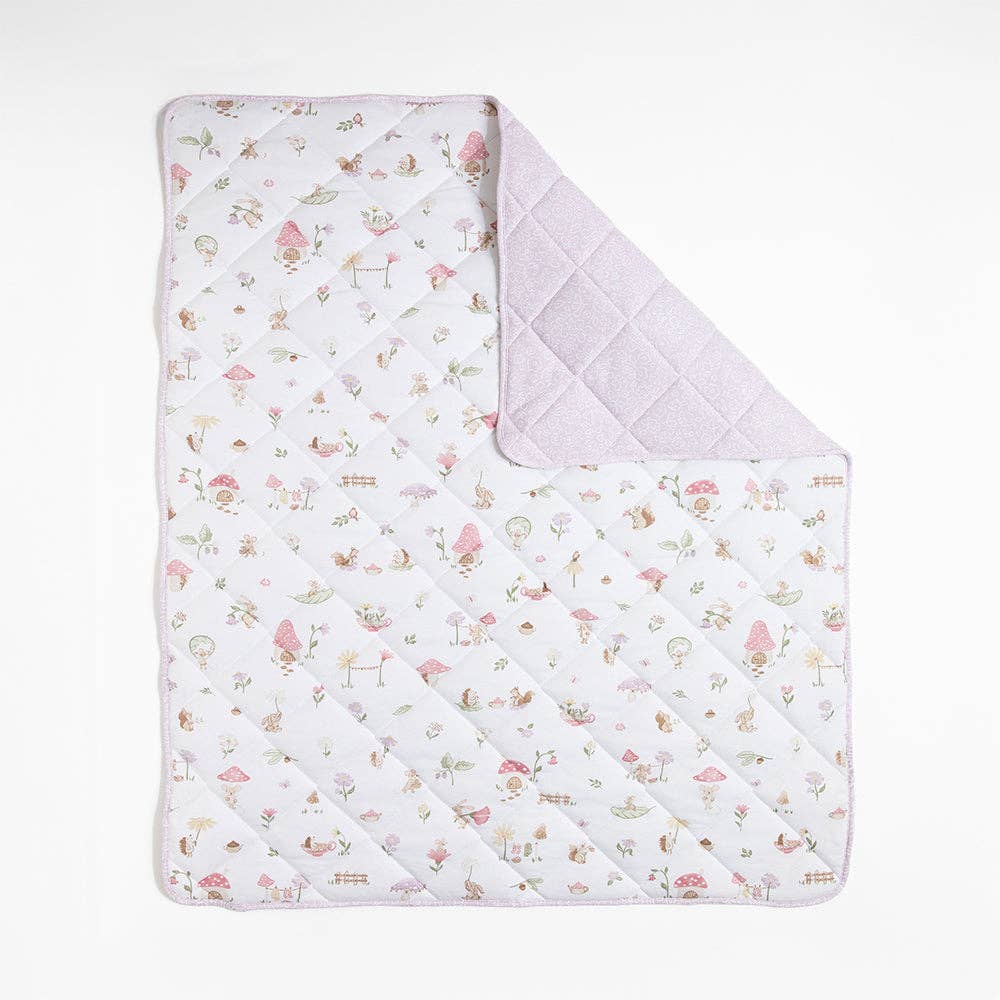 Organic Reversible Cot Comforter - Whimsical Wonderland