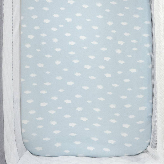 2 Pack Organic Bedside Sleeper Fitted Sheet - Elephant Playtime