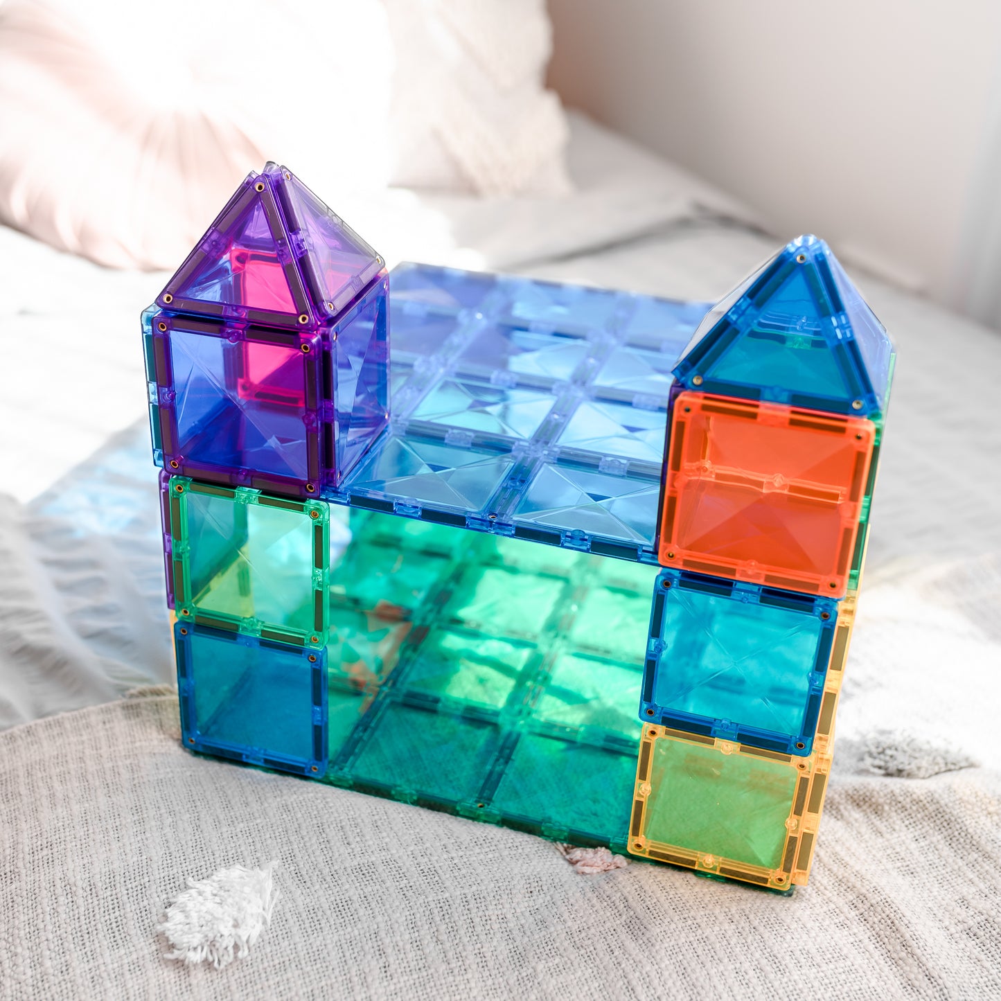 Connetix Tiles 2 Piece Base Plate Green & Blue Pack | Serenity Kids