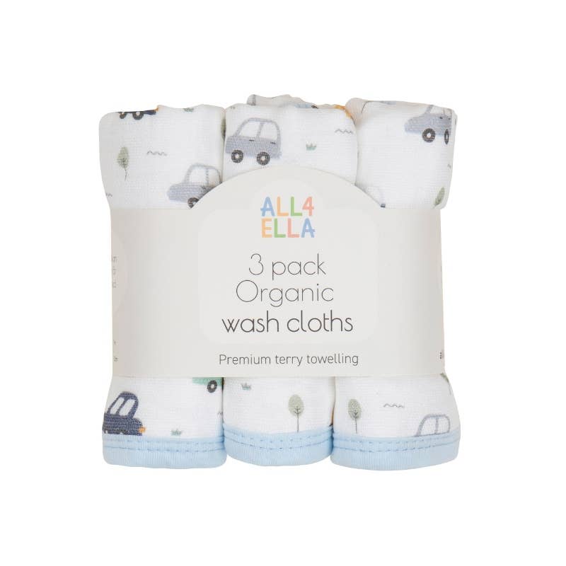 Wash Cloths 3pk - Beep Beep