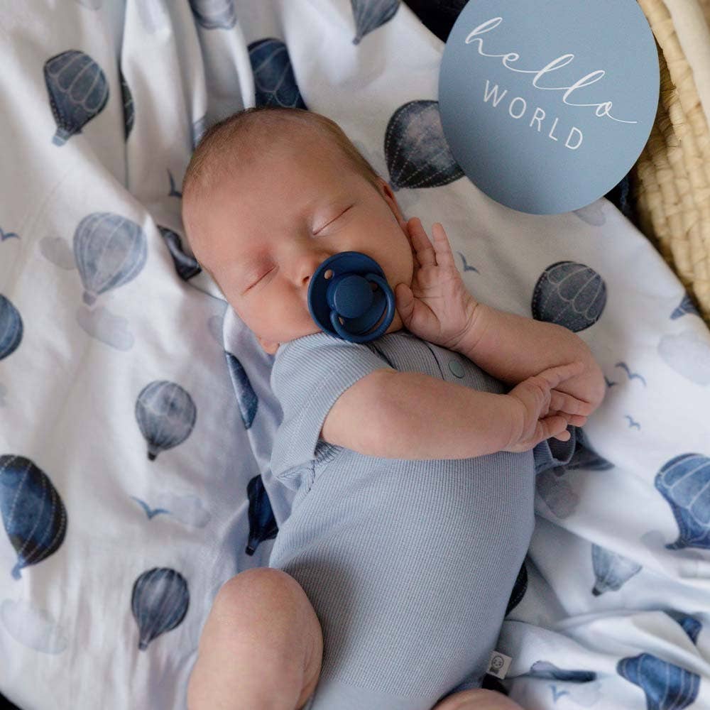 Snuggle Hunny Cloud Chaser Baby Jersey Wrap & Beanie Set