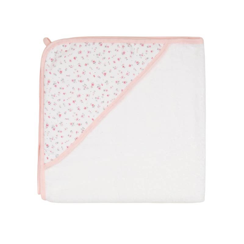 Hooded Towel - Pink Petals