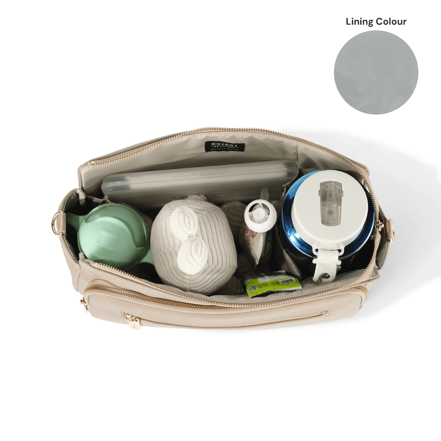 OiOi Multitasker Pram Caddy 2.0 - Black Vegan Leather