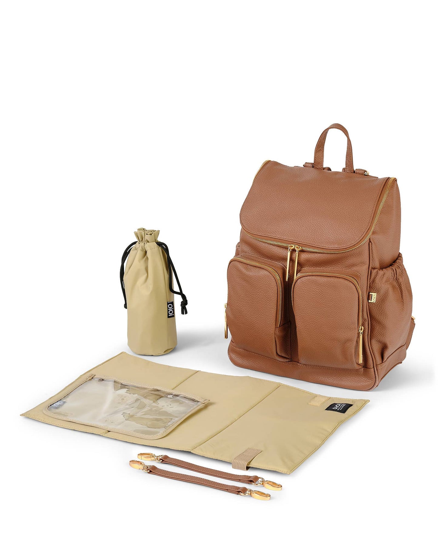 OiOi Signature Nappy Backpack - Terracotta Genuine Leather