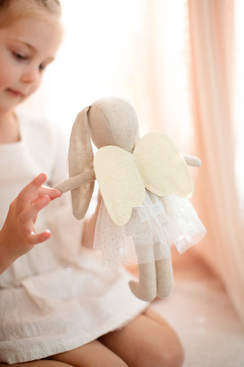 Alimrose Mini Angel Bunny - 27cm Ivory