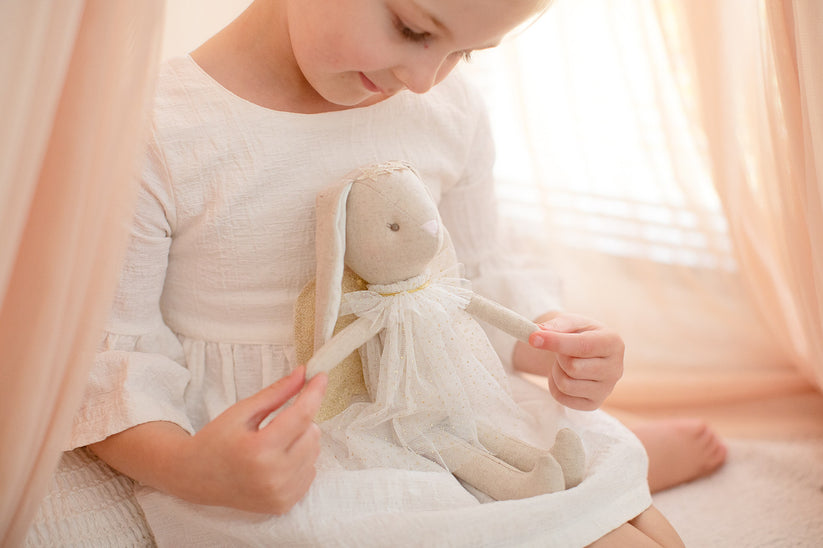 Alimrose Mini Angel Bunny - 27cm Ivory