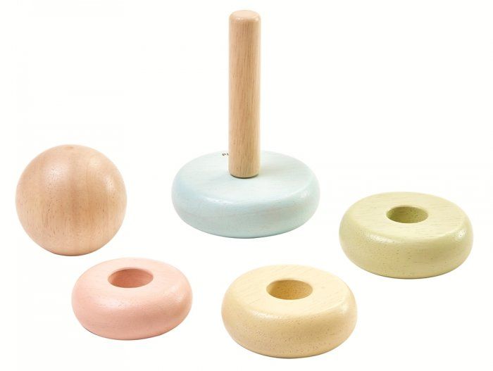 PlanToys - Babies First Stacking Ring - Pastel