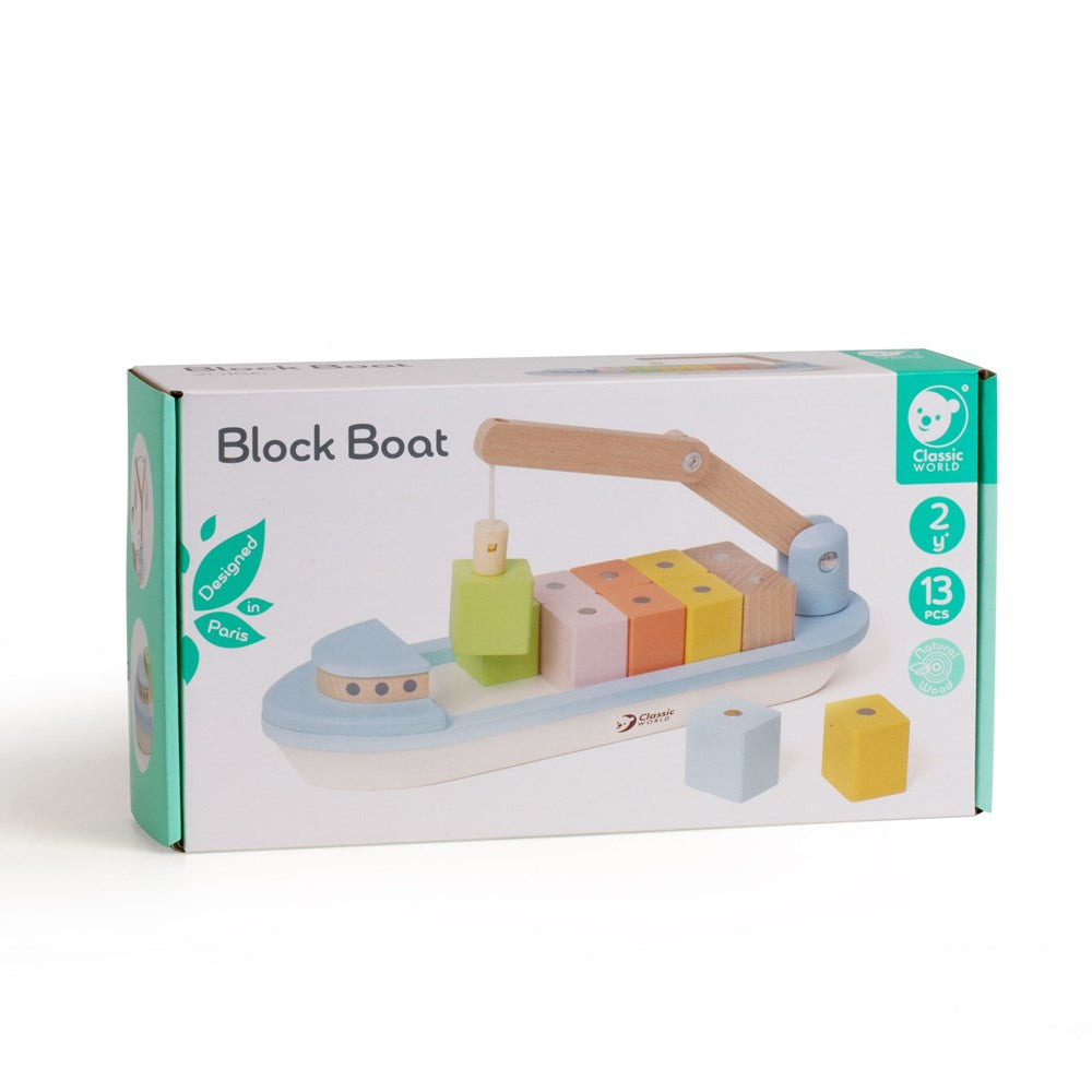 Classic World - Block Boat Toy